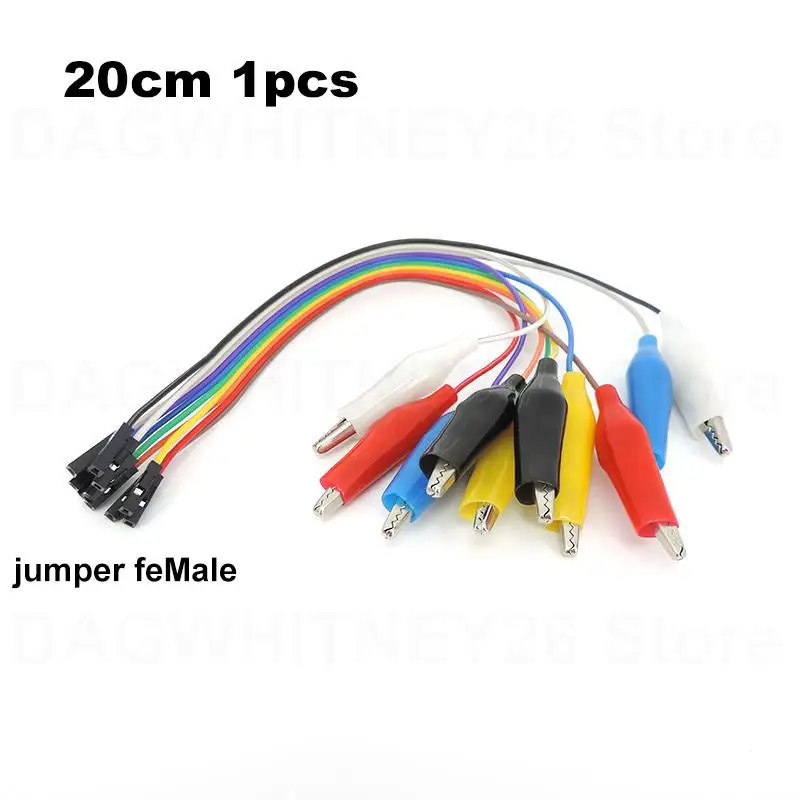 Зажим крокодил к перемычке 10-контактный штекерный зажим на гнездовой тестовый