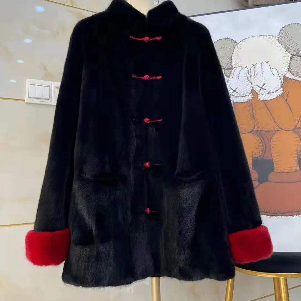 New Winter Coat for Women Long Faux Fur Coat Harajuku Vintage cardigans Jacket Warm loose Korean Fashion