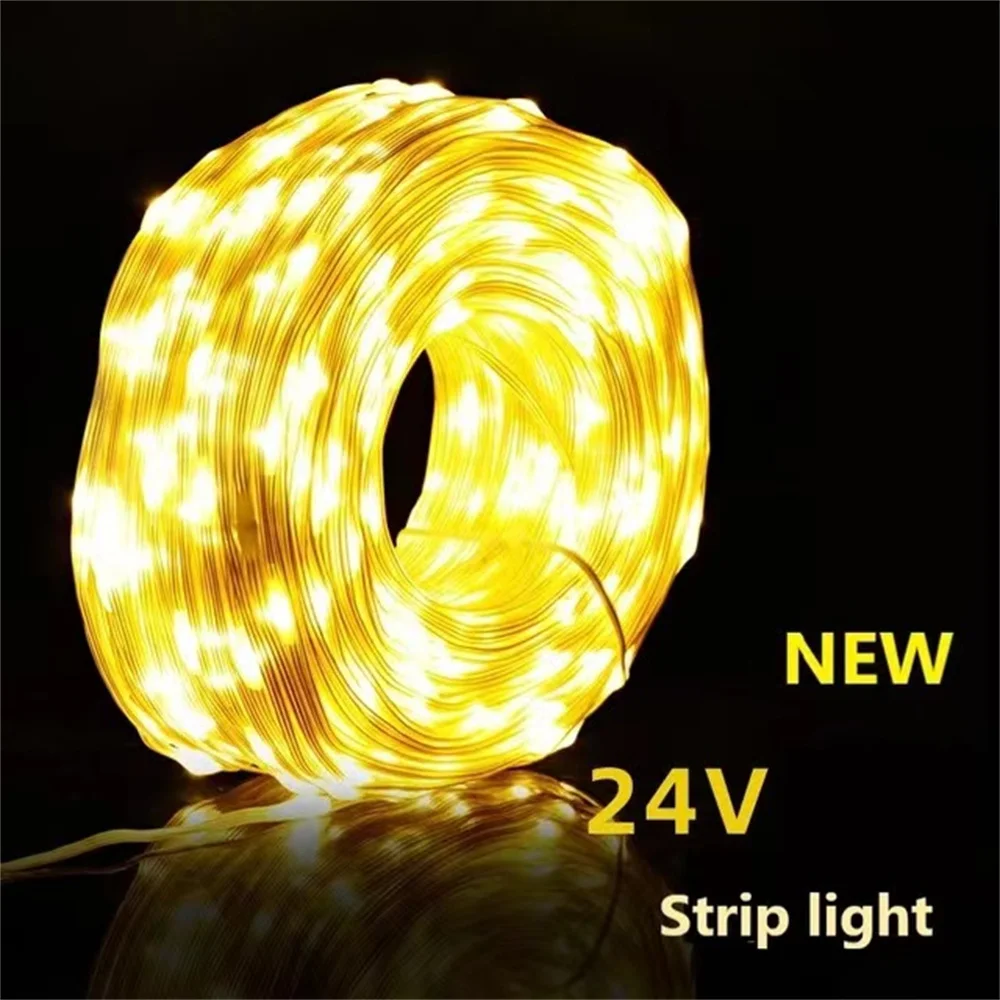 

Guirnalda de luces LED alimentada por energía Solar para decoración de bodas, lámparas de hadas impermeables para exteriores, gu