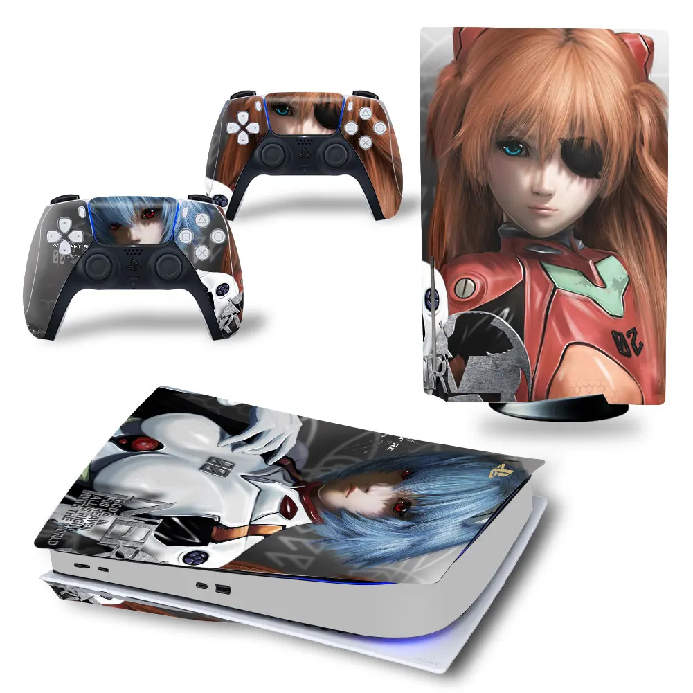 

Виниловая наклейка из ПВХ для PS5 Disk EVA Girls, наклейка для консоли, контроллеры DualSense, пылезащитная Защитная Наклейка