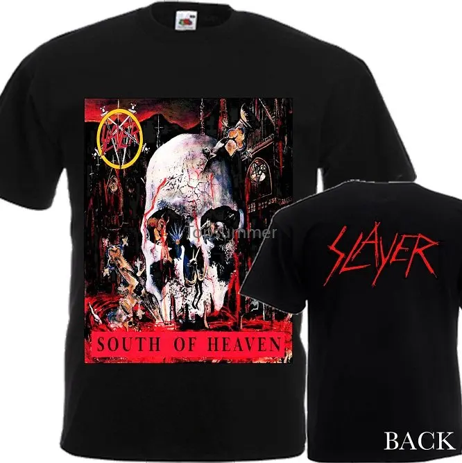 

2019 New Summer Cool Fashion Harajuku Tee Shirt Slayer South Of Heaven New T-Shirt Men'S-Dtg Printed Tee Size S-3Xl Black Style