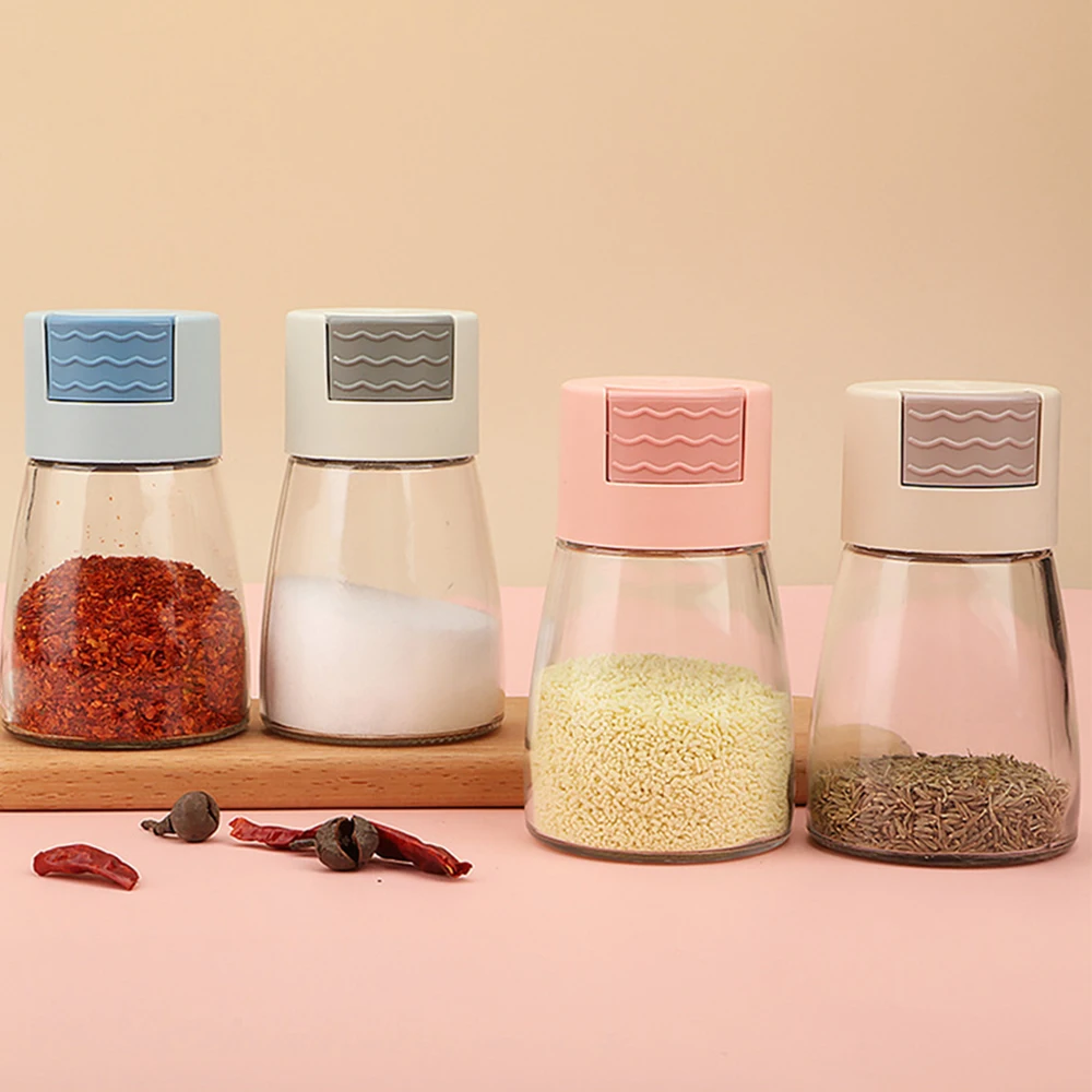

Measured Seasoning Jar Multipurpose Press Type Spice Bottle Salt Control Bottle Salt Seasoning Bottle for Home Kitchen LB88