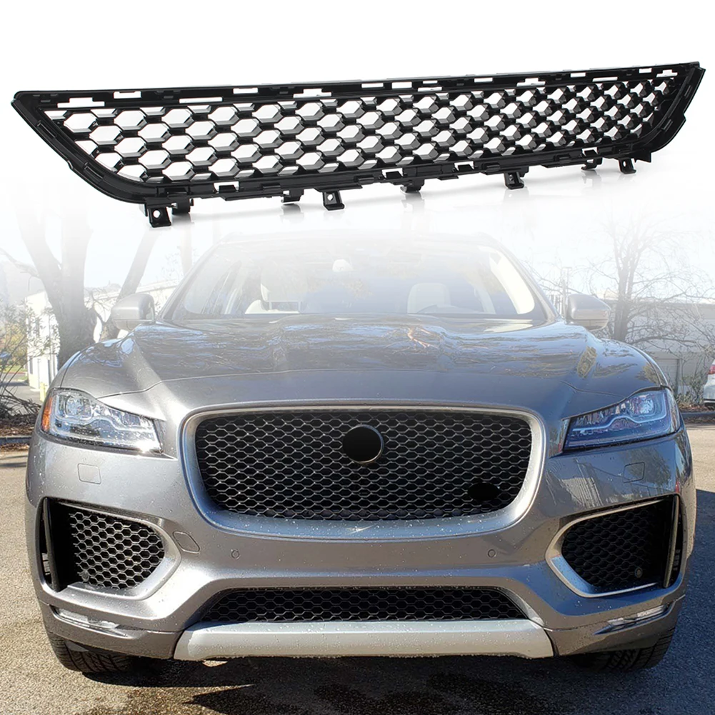 

For Jaguar F-Pace Car Front Bumper Grille Auto Lower Mesh Grill 2016 2017 2018 2019 Black T4A6255 fast ship