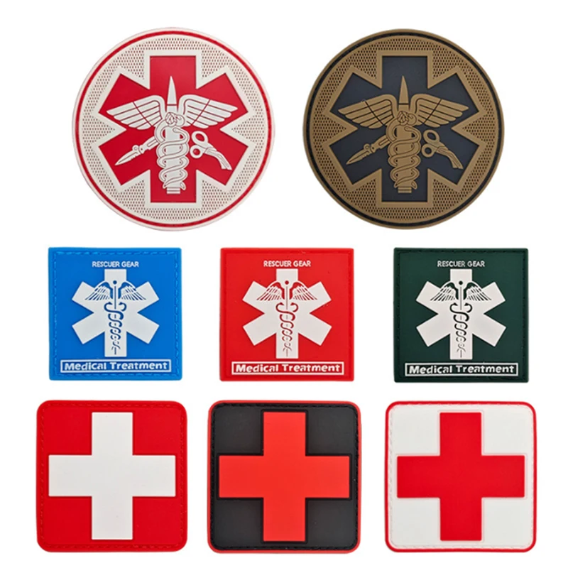 

1 x 3D Paramedic Mecial PVC Medic First Aid Kit Patch Set EMT PJ EMS Paramedic Combat Medic Rescue Rubber Patches