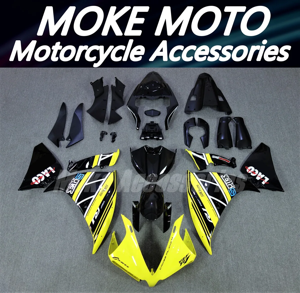 Комплект обтекателей для мотоцикла подходящий Yzf R1 2012 2013 2014 комплект кузовных