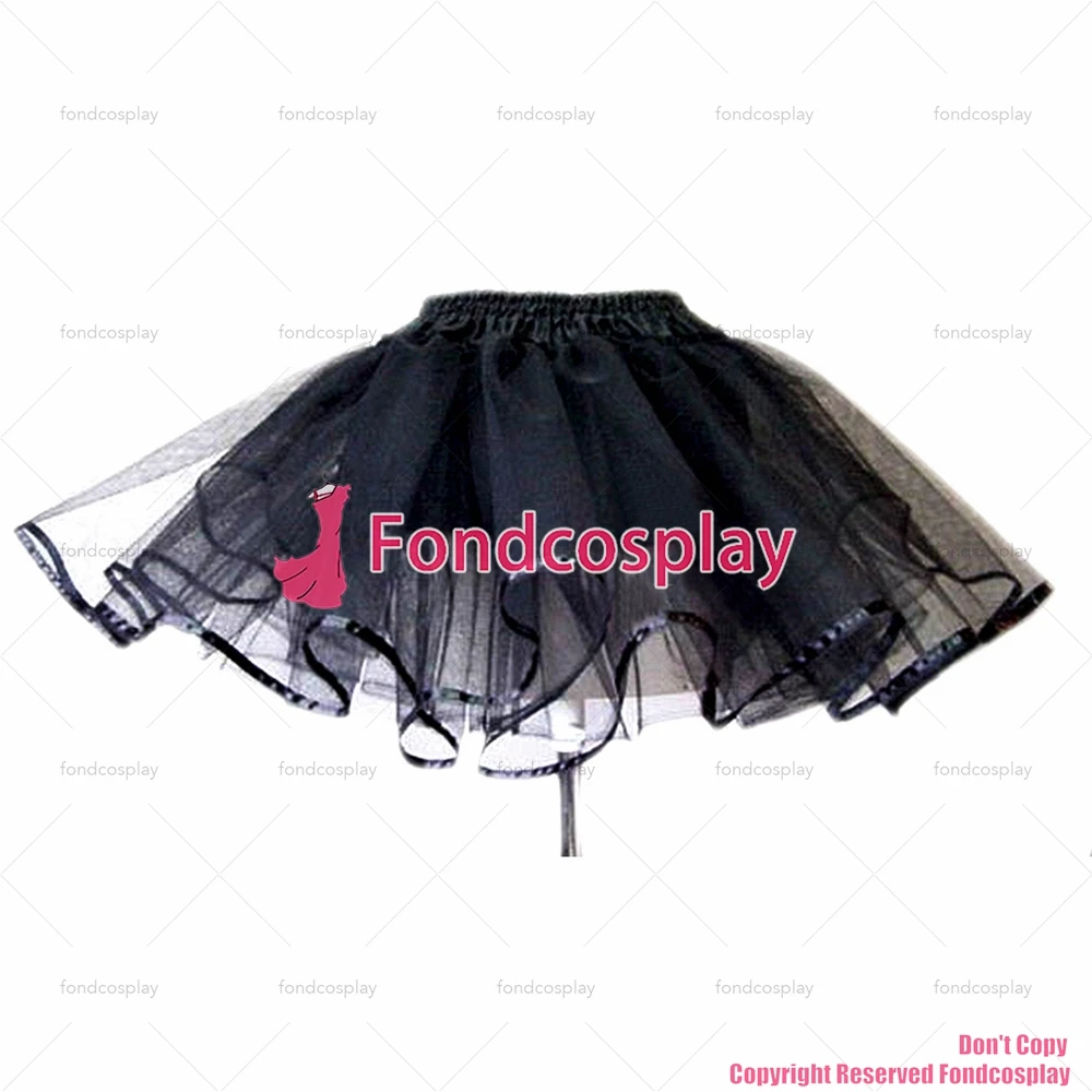 

tailor-made sexy adult dressing cross maid sissy black hard yarn petticoat underskirt tv/cd[ck393]