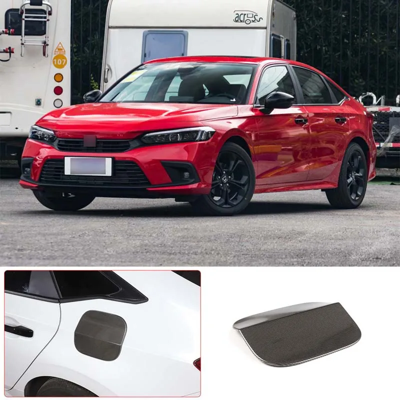 

For Honda Civic 2022 Car Modeling Fuel Tank Cap Sticker Stainless Steel Car Exterior Modification Accessories