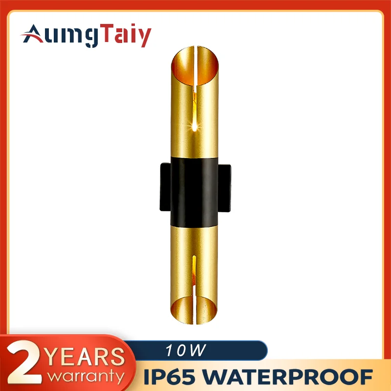 

LED Wall Lamp 10W Iron IP65 Waterproof Outdoor Wall Lights Garden Porch Modern Indoor Nordic Sconce Lamp Decoration Lighting