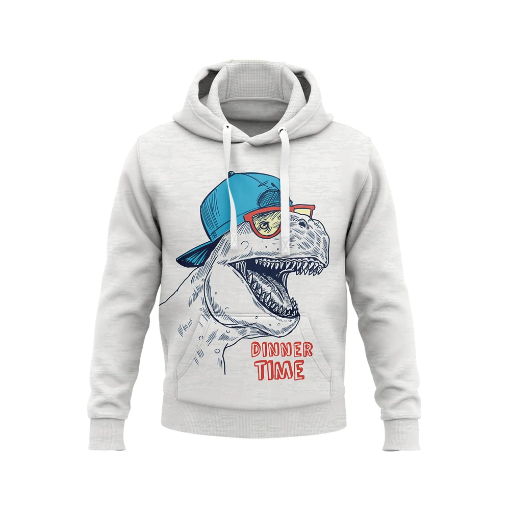 

Толстовка мужская с 3D принтом, модная мини-толстовка с динозавром, флисовая уличная одежда в стиле хип-хоп, Свободный пуловер, духовная Толстовка