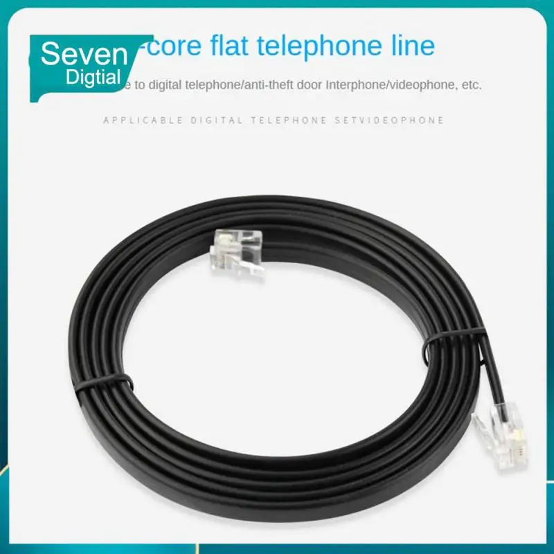 

Not Easy To Break Easy Storage Telephone Line Flame Retardant Skin Six-core Telephone Line Small Attenuation Flat Telephone Line