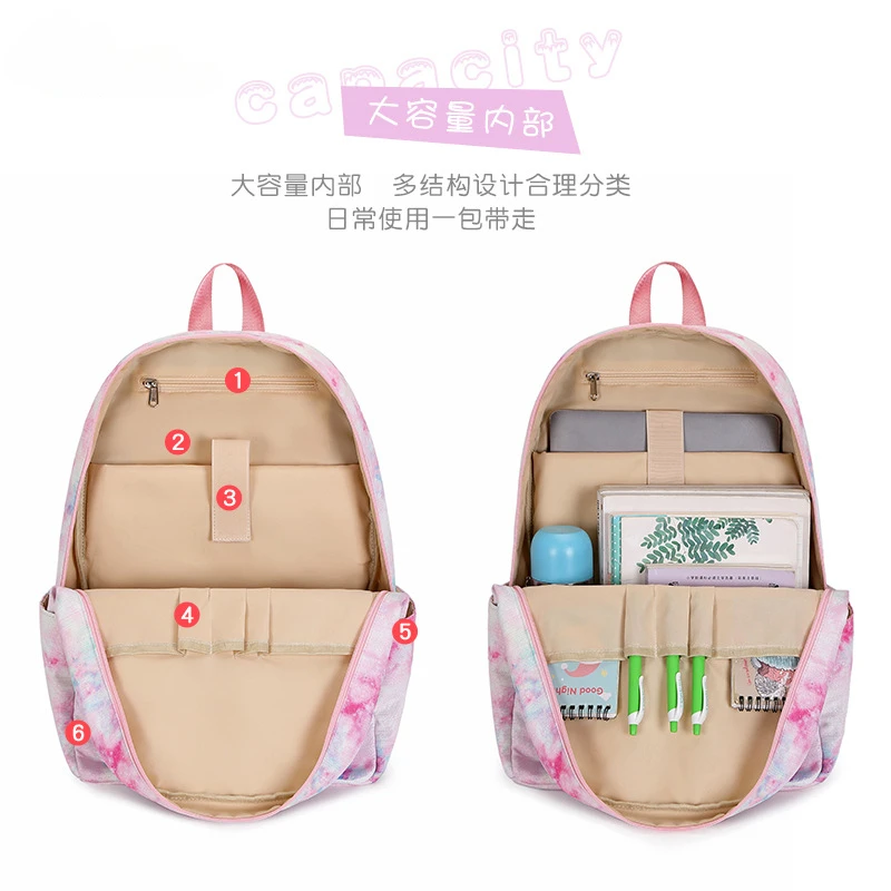 2023 Backpack for Girls School Bags Cute Cartoon Princess School Kids Waterproof Schoolbag Children Book Bag Set Mochila Escolar