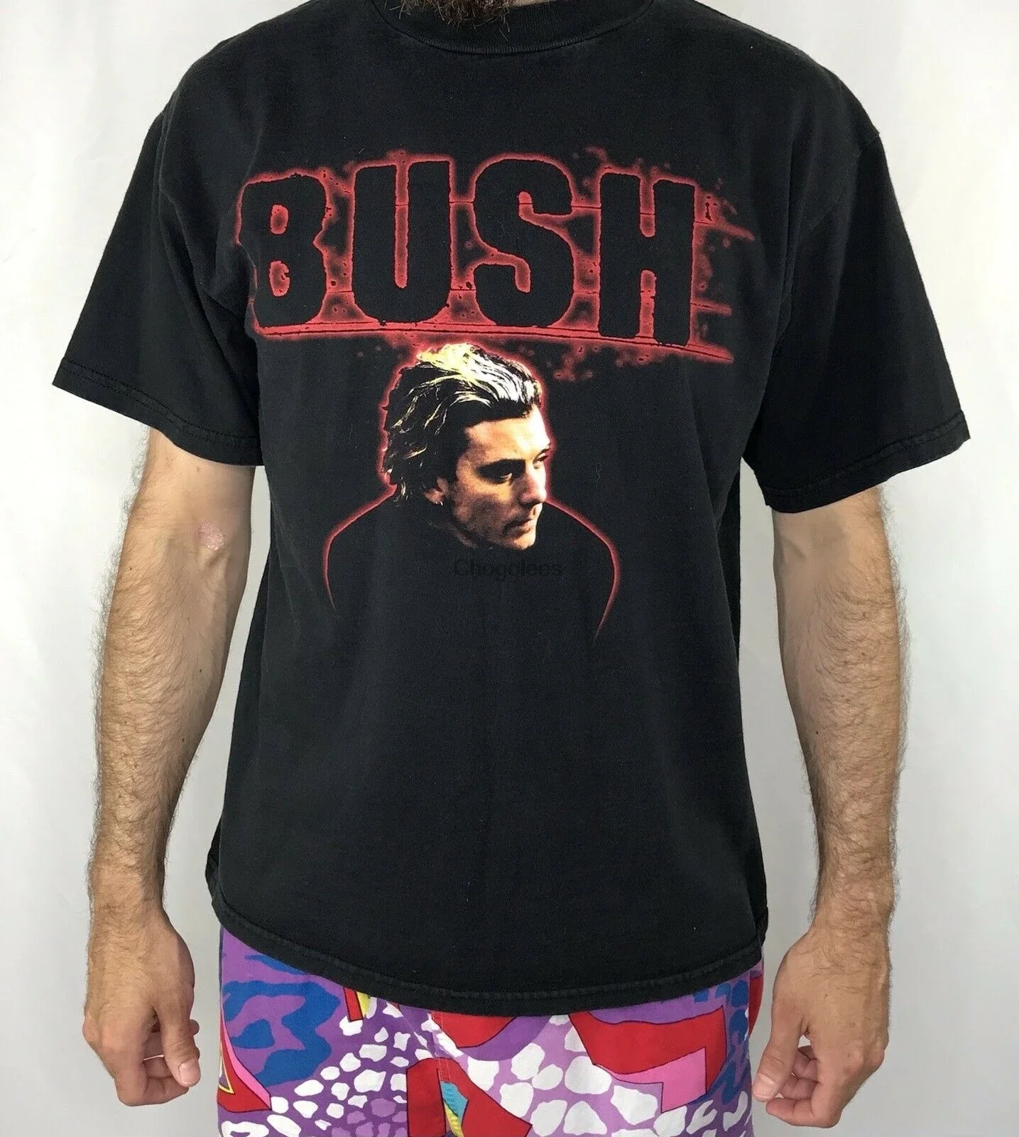 Винтажная футболка с графическим рисунком Bush Band большой размер Gavin Rossdale Giant