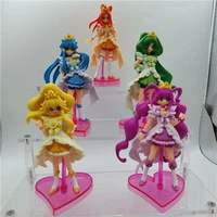 bandai anime pretty cures 12cm toy figures hoshizora miyuki kise yayoi hino akane aoki reika pvc model toy gift