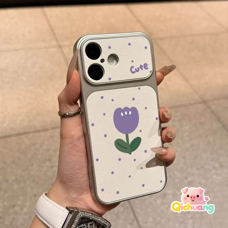 Чехол для телефона OPPO A6 A6i A6S A6T A6X A5 A5M A5S A5X A5i A3 A3X A3S A3i Pro Plus A2X Pro из искусственной кожи с милым изображением фиолетового тюльпана (art.: 3920dae295443) - 3920dae295443