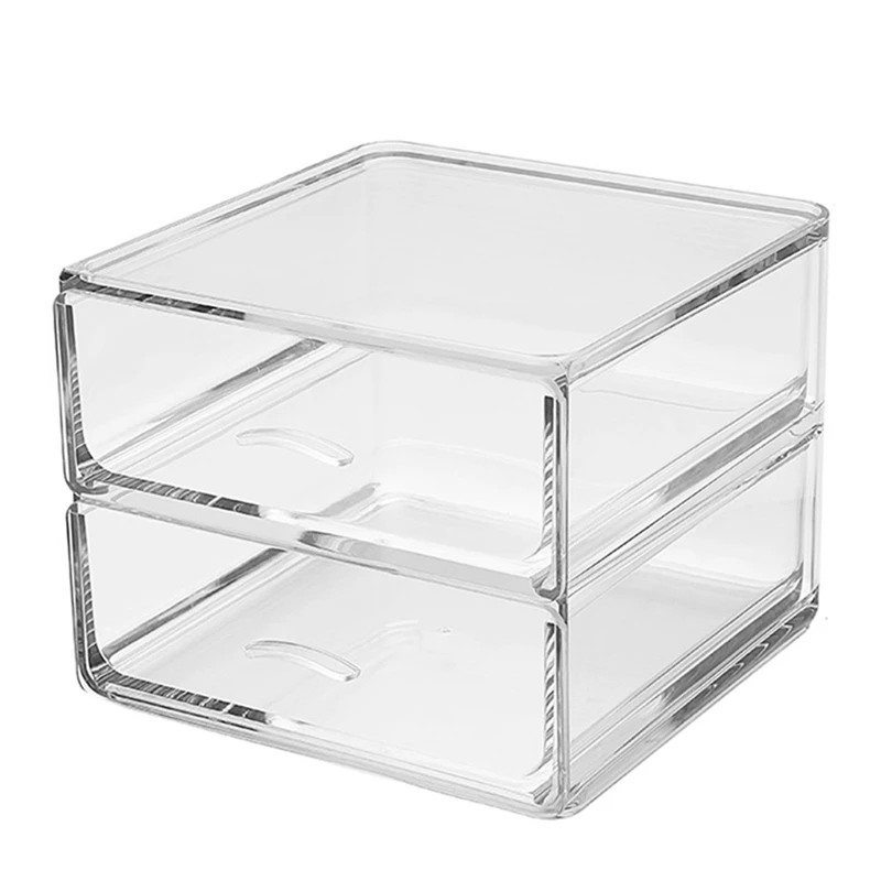 

Transparent Drawers Makeup Organizer Lipstick Holder Dust-Proof Cosmetic Storage Box Drawer Desk Organizer Storage
