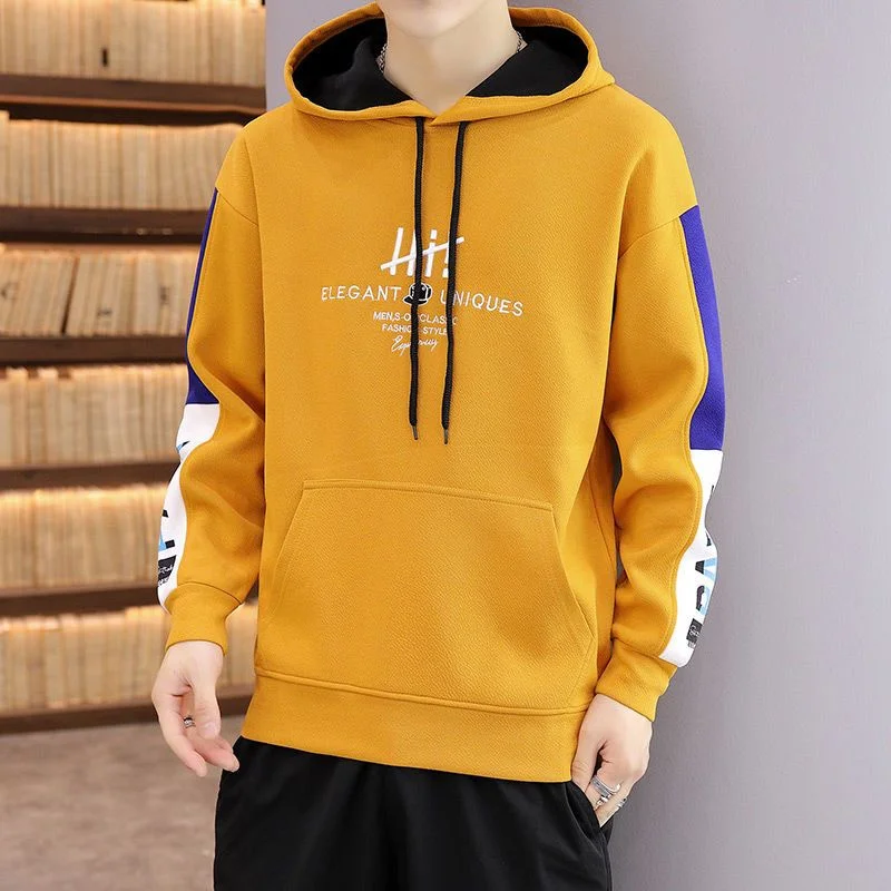 New Men's Spring and Autumn Sweater Casual Top Outdoor Hoodie Thin Men's Sports Pullover Versatile Sweater