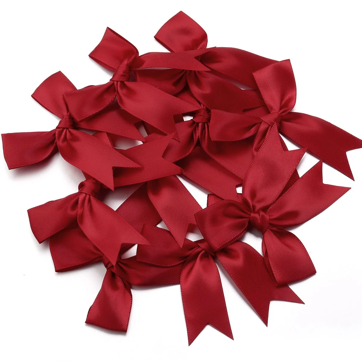 Розовые и белые цветочные ленточные банты