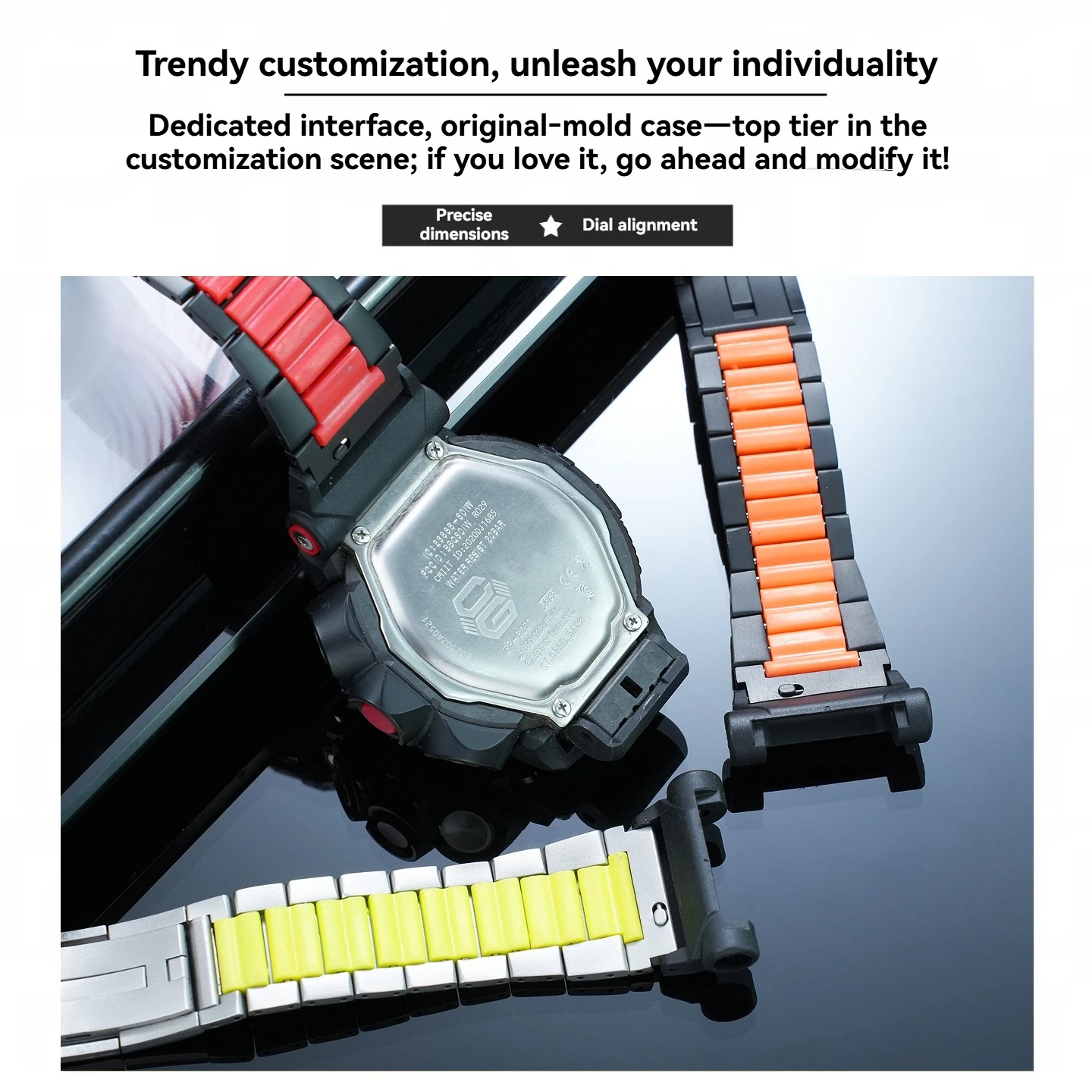 Фото Подходит для часов Casio GR-B200 с ремешком из нержавеющей стали G-SHOCK с изображением астронавта Кингба, аксессуары из нержавеющей стали для мужчин. №3