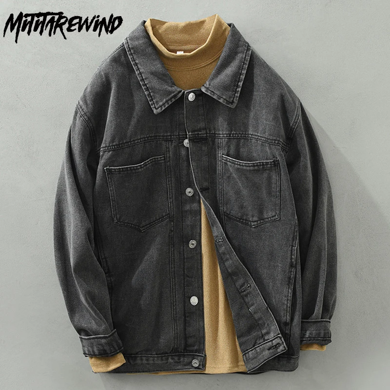 Мужская джинсовая куртка в стиле ретро