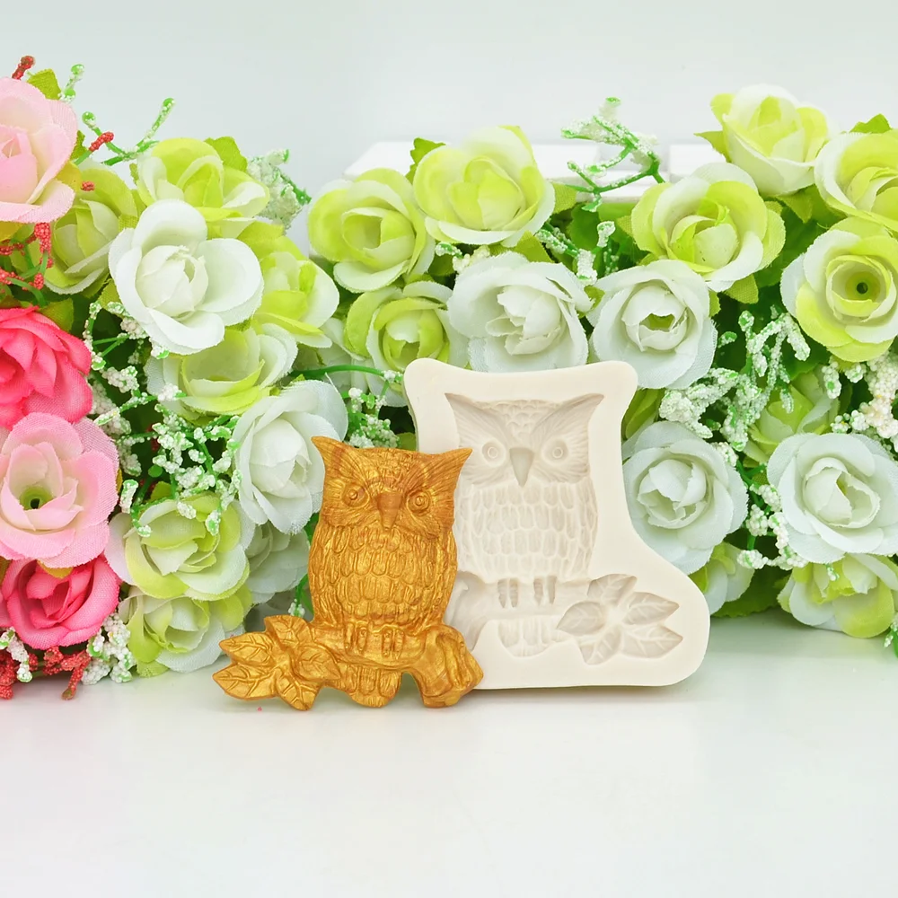 

Silicone Mold Owl Branch Kitchen Resin Baking Tool For DIY Cake Pastry Dessert Chocolate Lace Decoration Supplies Fondant Moulds