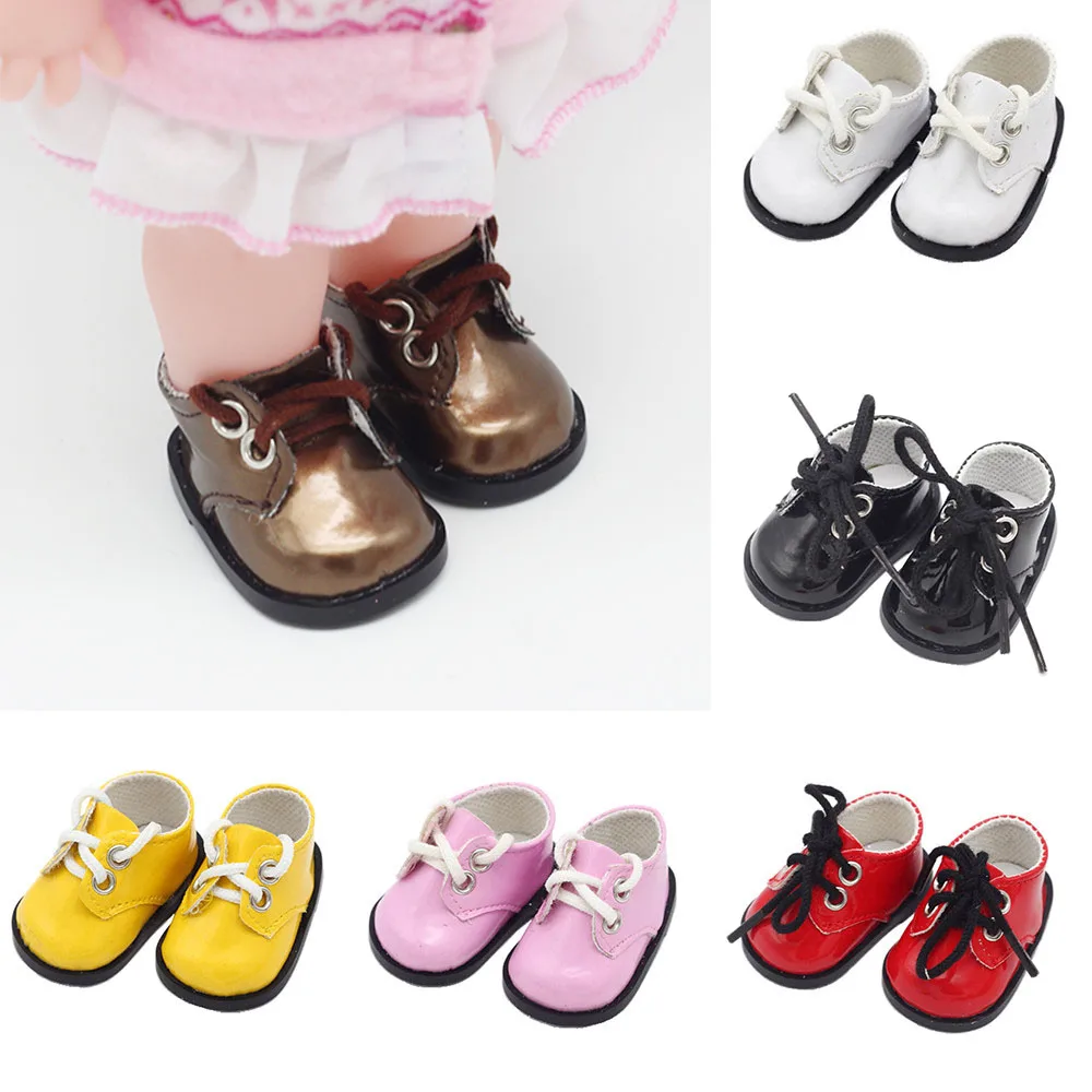 

5.5cm PU Leather Doll Shoes Mini Toy Shoes for 1/6 BJD,14.5 Inch Wellie Wisher,Nancys&32-34cm Paola Reina Russian Toys