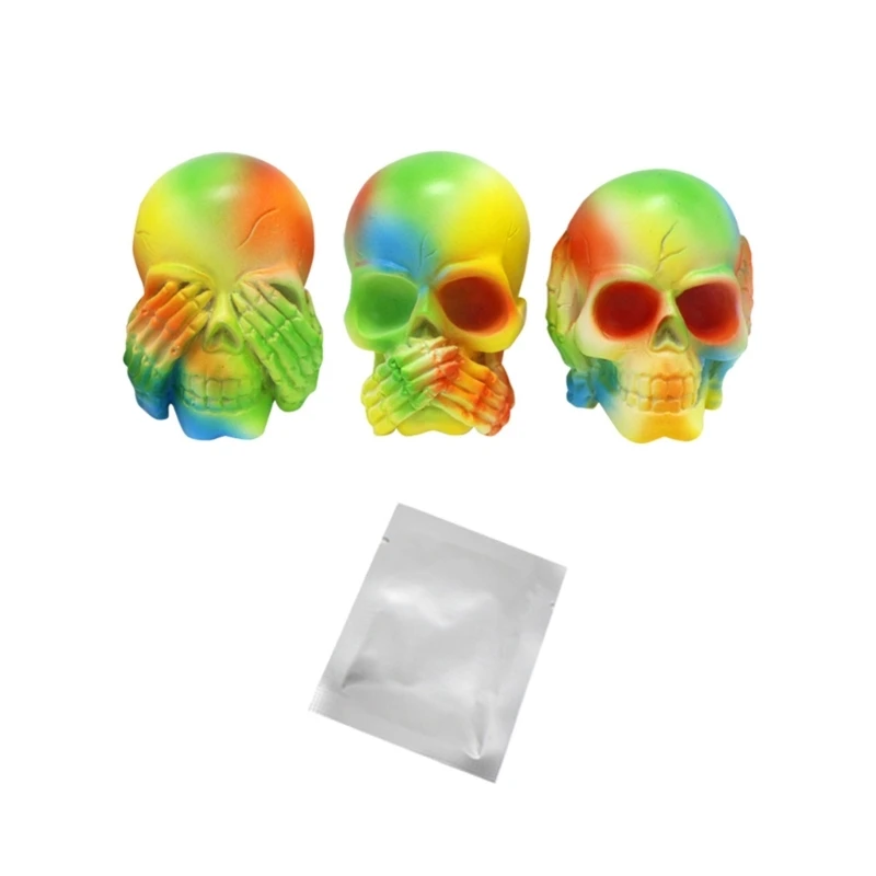 

831B Диффузор с черепом, вентиляционный зажим, креативный красочный аксессуар для интерьера автомобиля, Хэллоуин