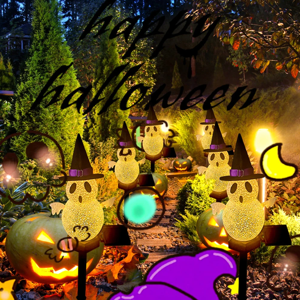 Хэллоуин ужас призрак дорога колышки огни Череп тыква лампа домашний декор