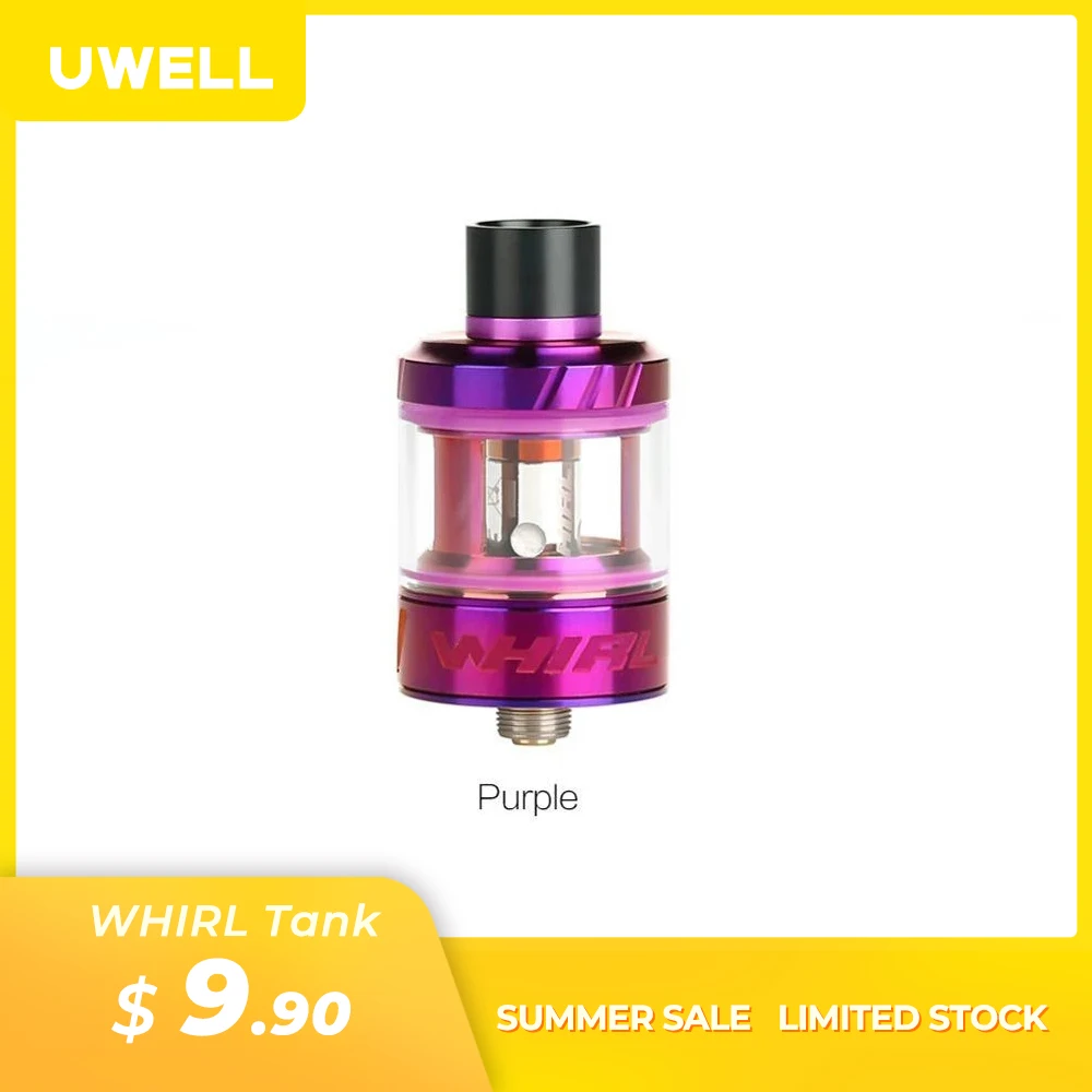 

UWELL For Whirl Tank Atomizer 3.5ml 2ml Electronic Cigarette Hypercar 80W TC Box Mod Plug-pull Coil MTL DTL Vape Tank Vaporizer