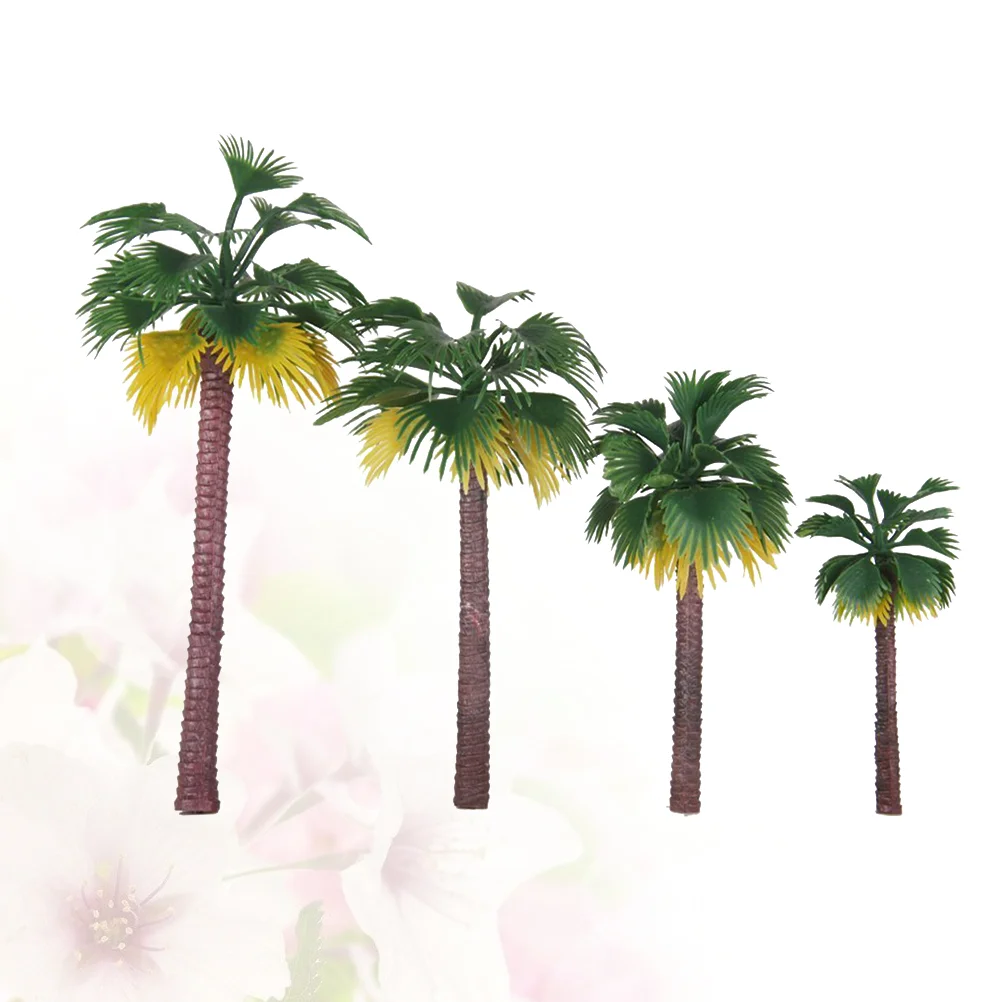 

16 шт. тропический пейзаж, модель Тропического Дерева Ручной работы, мини-модель кокосового дерева
