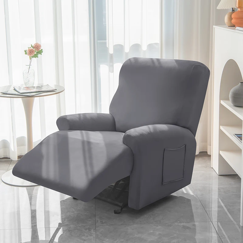 Split Recliner Sofa Cover Elastic Spandex Lazy Boy Armchair Covers Solid Color Recliner Chair Slipcovers Furniture Protector