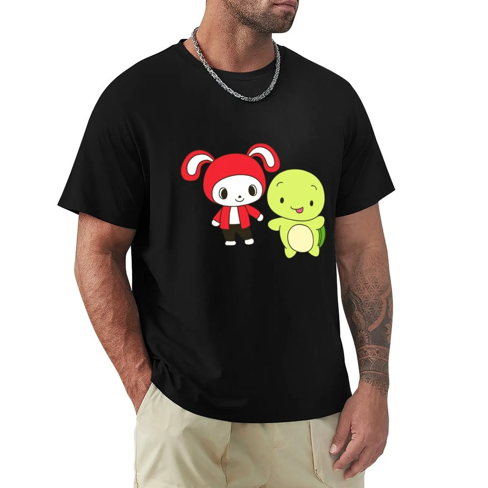 Фото Футболка Maizen Merch с изображением Джей-Джея и Майки, большого размера, простой повседневный топ. №1