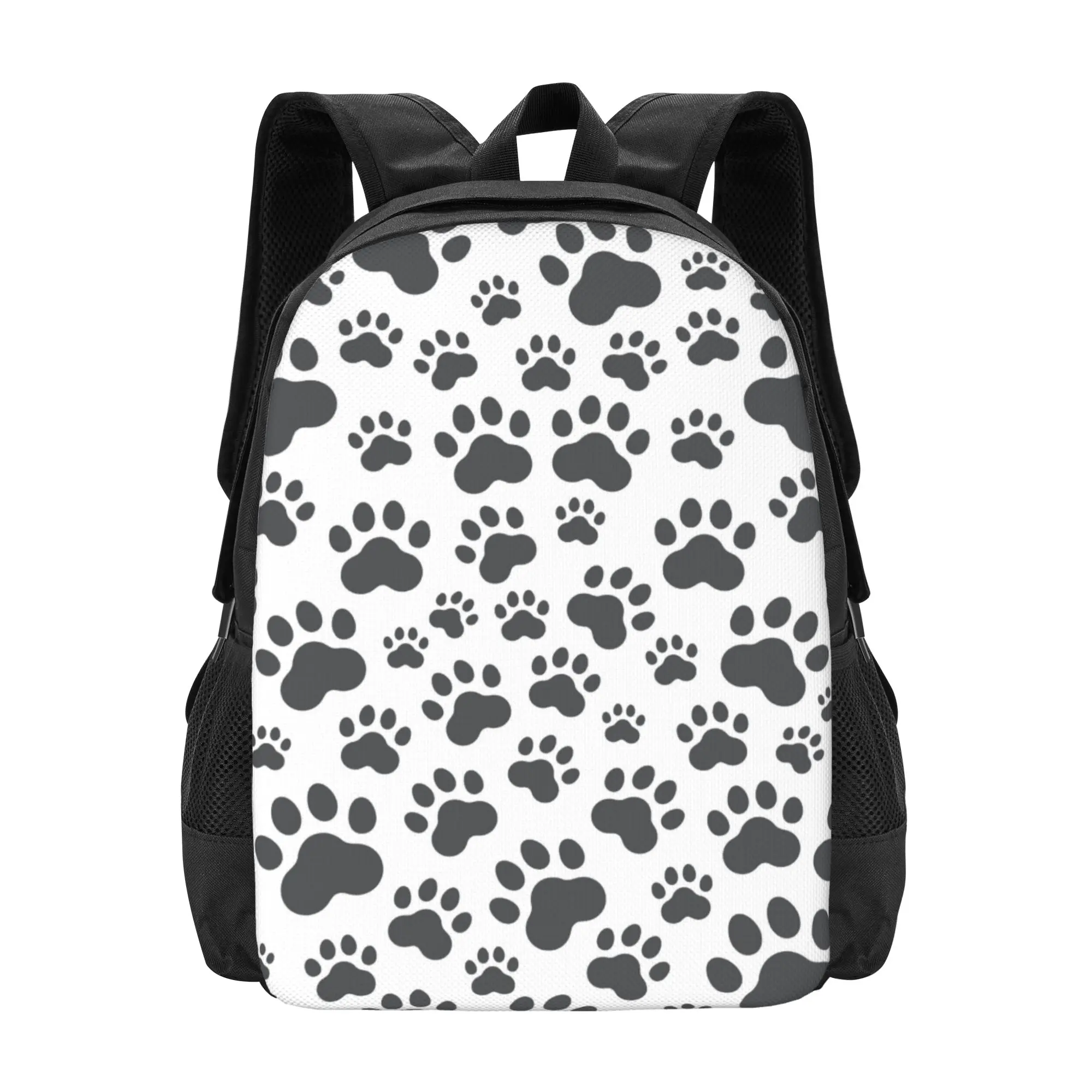 

Dog Paw Print Classic Basic Canvas School backpack Casual Daypack Office Backpack for Men Women