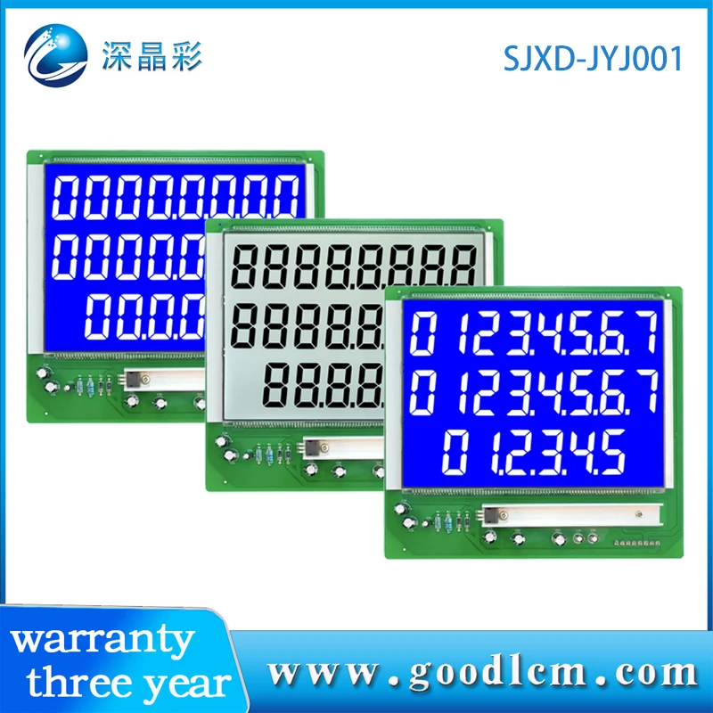 ЖК-экран для распределителя топлива, специфический сегментный дисплей HTN, отрицательная белая подсветка, 5 В, зеркальный ЖК-дисплей