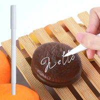 diy baking edible pigment white pen brush food color pen for drawing biscuits cake decorating tools cake painting hook coloring