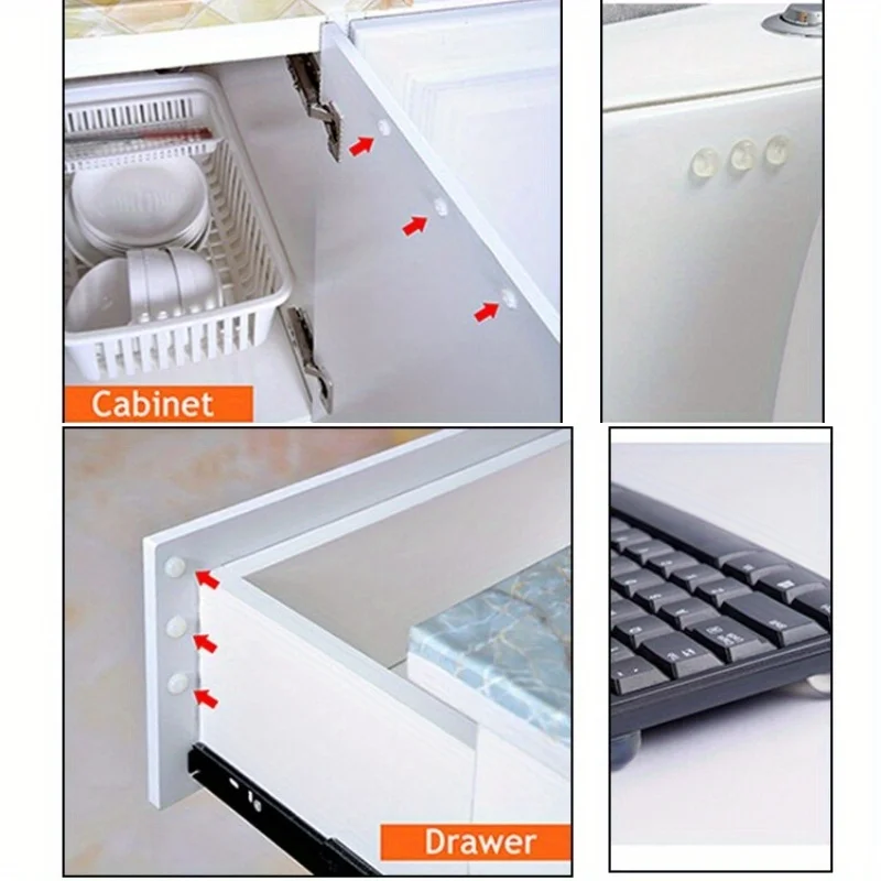 Прозрачные силиконовые гранулы 100 шт. 8 мм x 2 наклейка на дверную ручку прозрачный