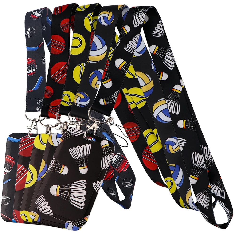 Спортивный шнурок с шариками для ключей чехол удостоверения личности держатель