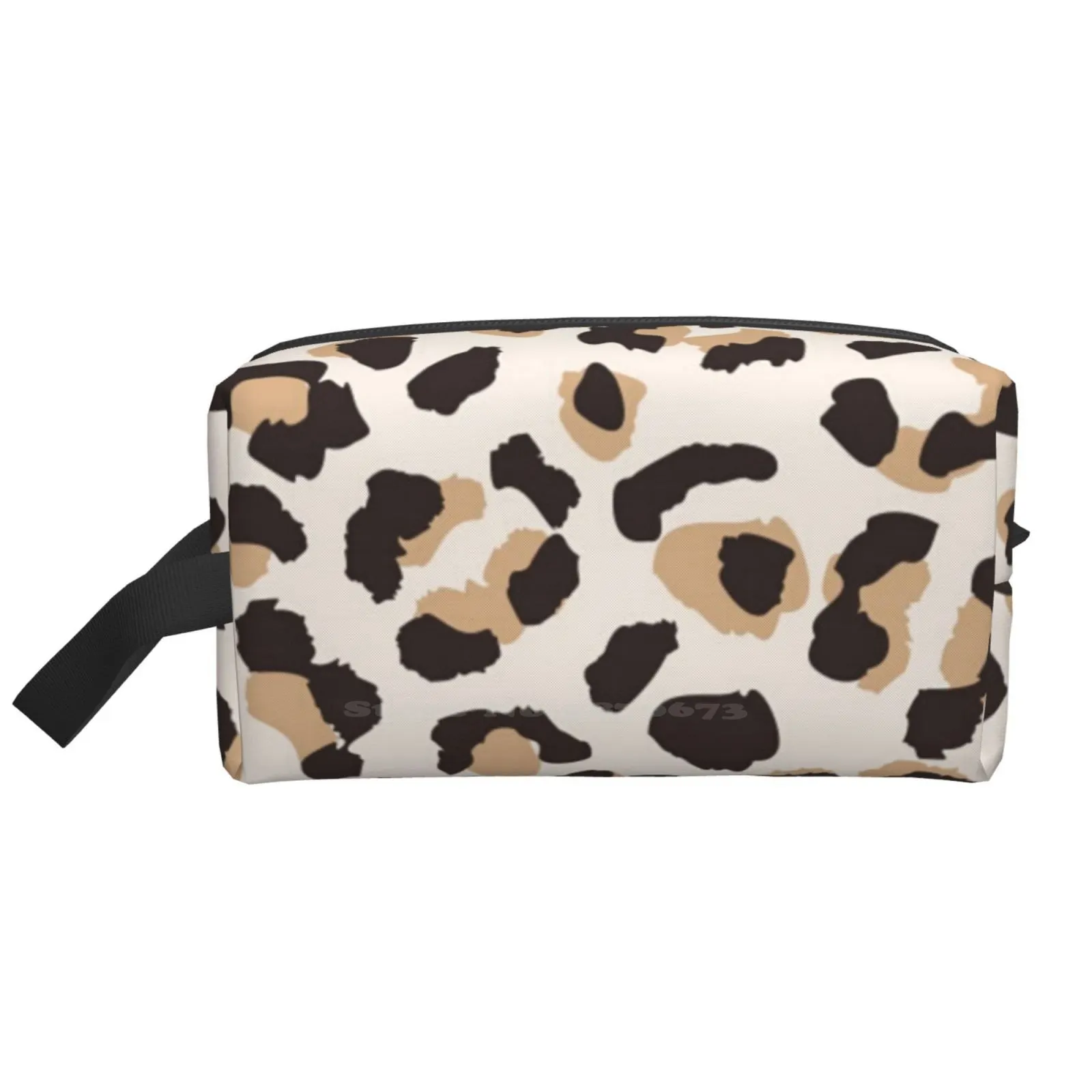 

Сумка Для Хранения Туалетных принадлежностей телесного цвета с леопардовым принтом в стиле ретро