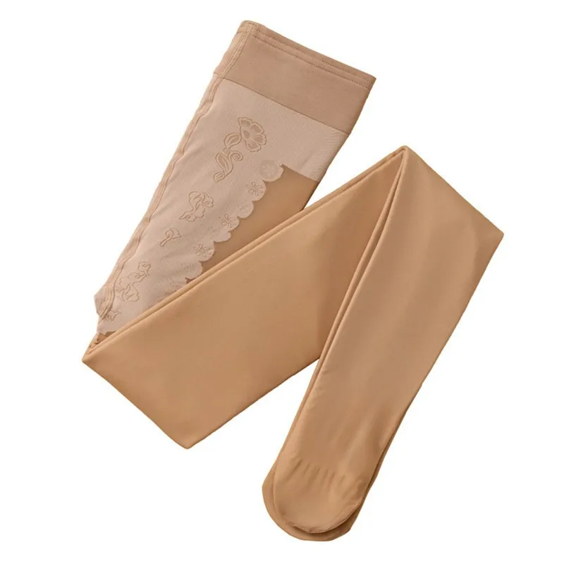 Новый дизайн черное бикини на осень и зиму двухслойные колготки с подкладкой из