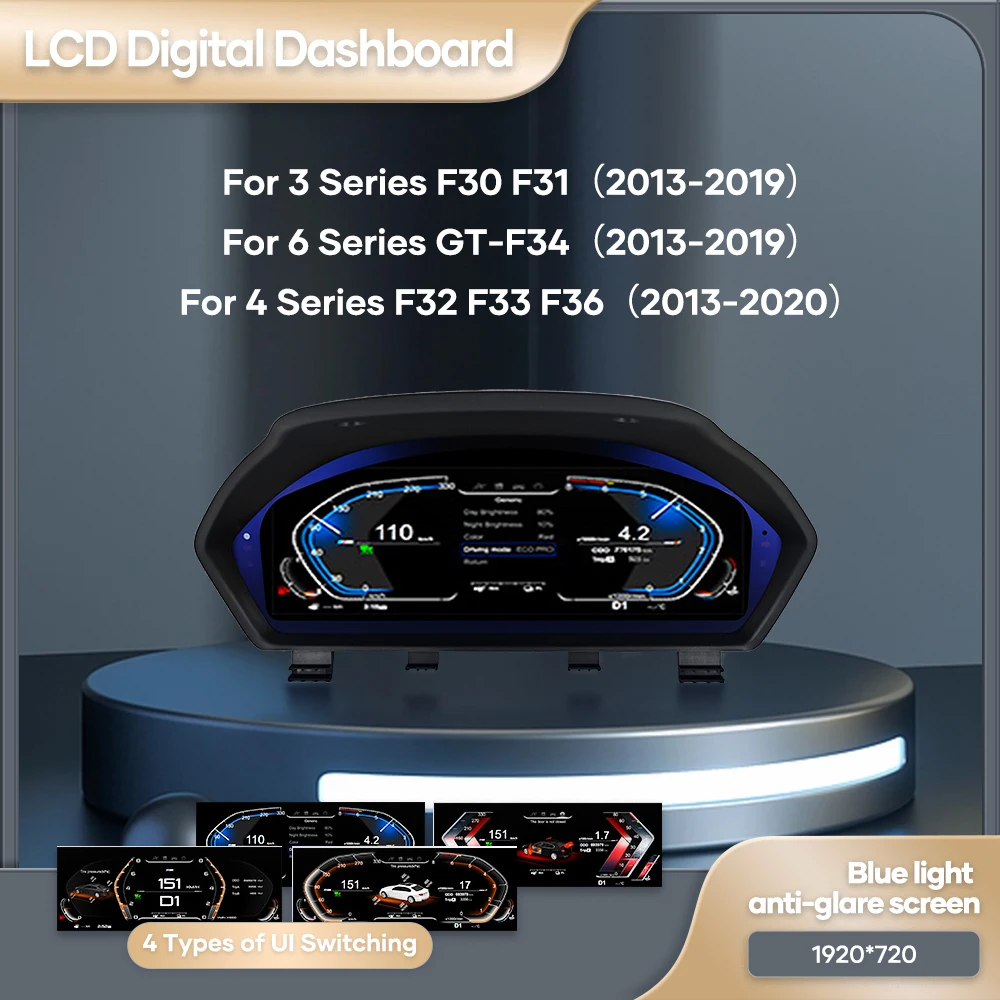 

12.3 "1920*720 Auto Lcd Dashboard Paneel For BMW 3 4 Series F30 F31 F34 F32 F33 F36 Instrumentenpaneel Virtuele Cockpit