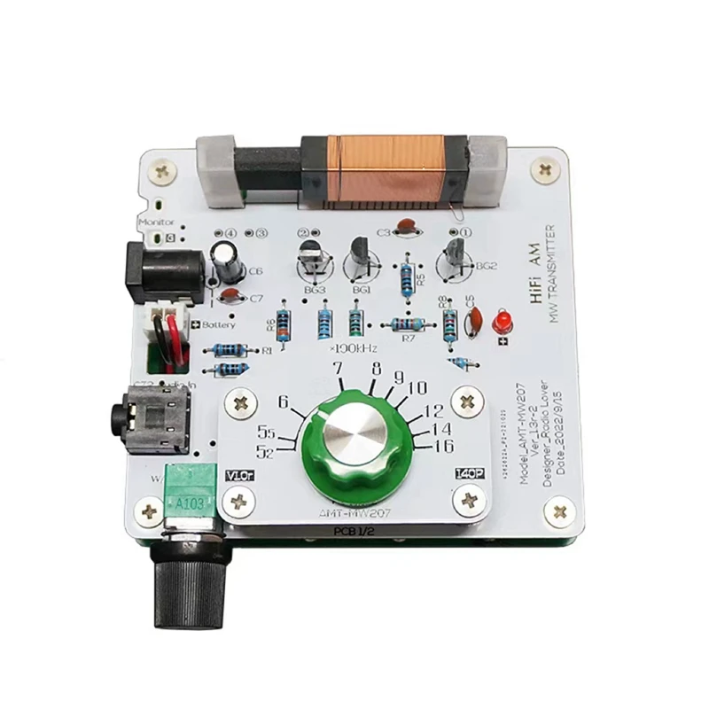 

AMT-MW207 525-1605Khz MW Medium Wave Transmitter Medium Wave Transmitter AM Radio Transmitter DIY Circuit Board 6V