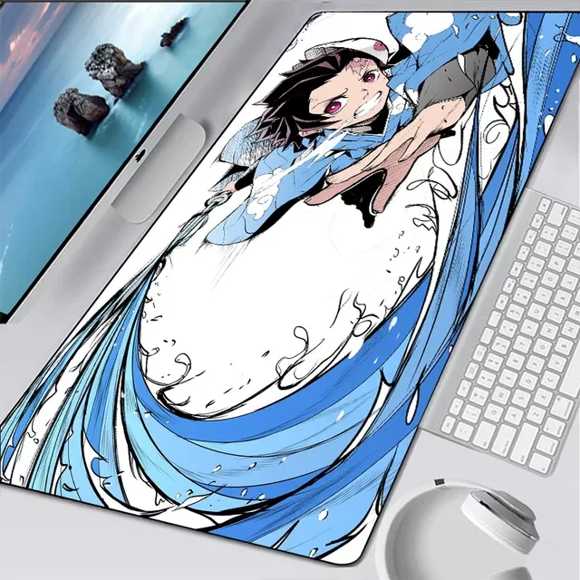 

2023 trend Demon Slayer Mousepad Gaming Mouse Pad Carpet Gamer Mat Computer Desk Padmouse Keyboard Kamado Nezuko Locrkand manga