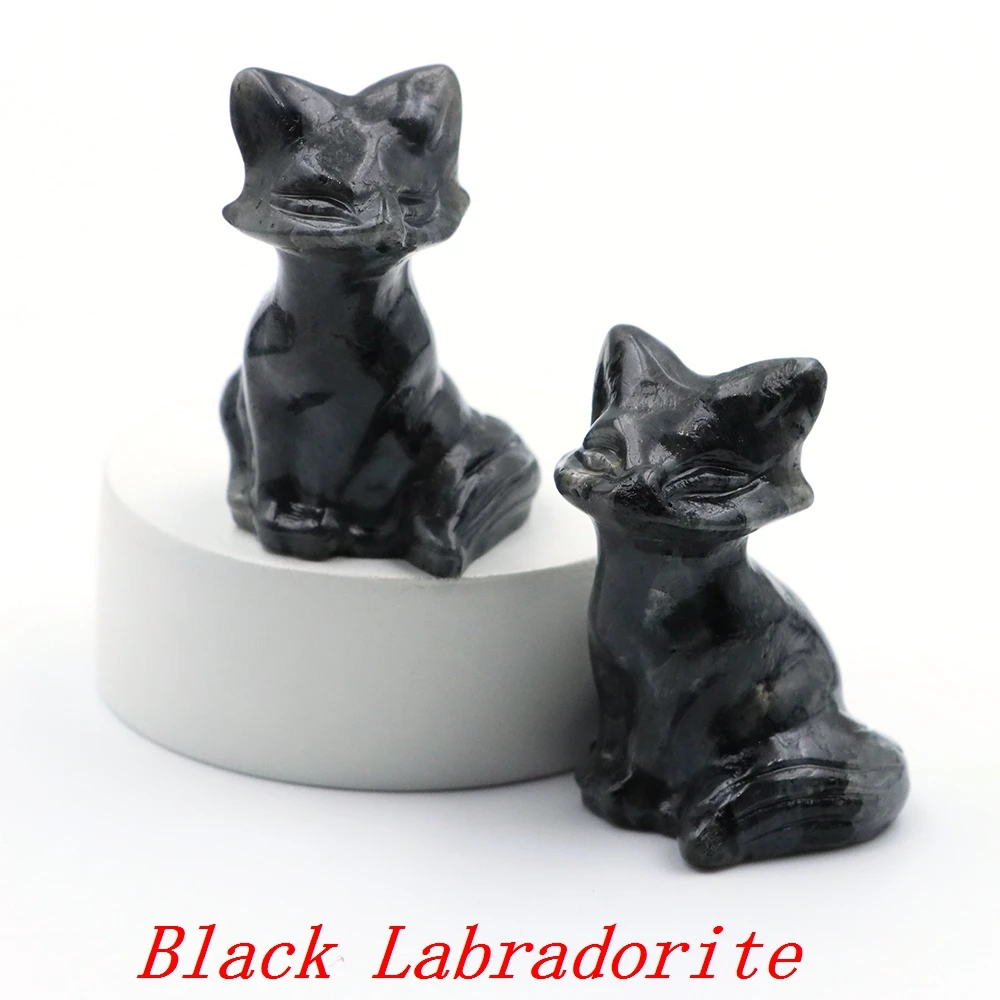 

Камень резная статуя лисы 40 мм