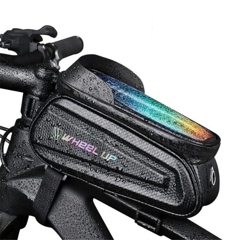 

WHEEL UP Bike Bag MTB Road Bicycle Waterproof Front Frame Pouch Bags Touchscreen Bicycle Cycling Tube Mobile Phone Case Bags