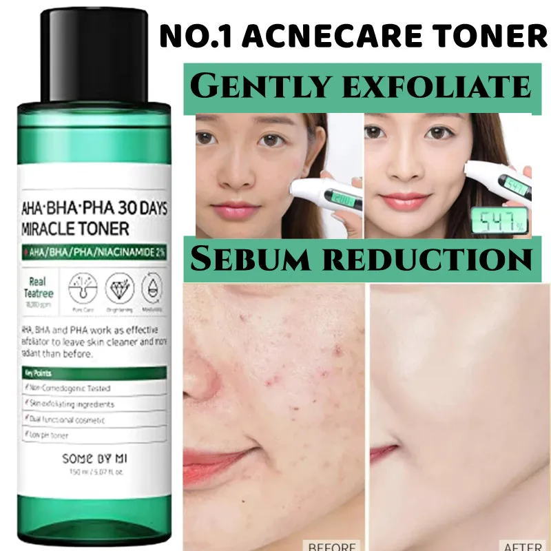 

Somebym AHA BHA PHA 30 Days Magic Toner Removes Acne Blackheads Acne Reducing Wrinkles Exfoliating Whitening Shrinks Pores 150ml