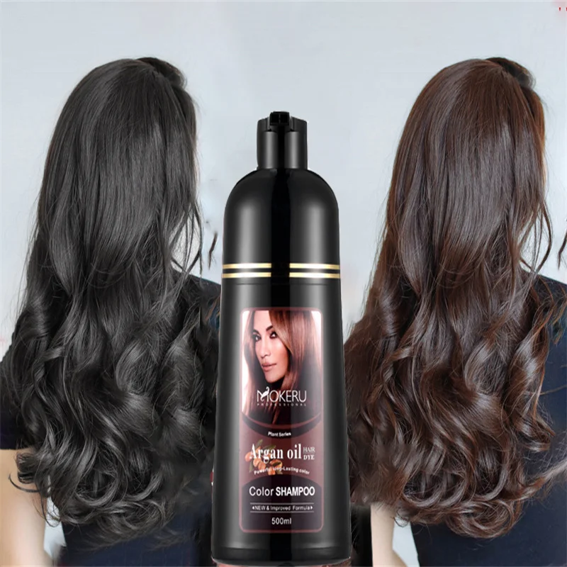 Dye Shampoo For Cover Gray White Hair Professional Dye Perma