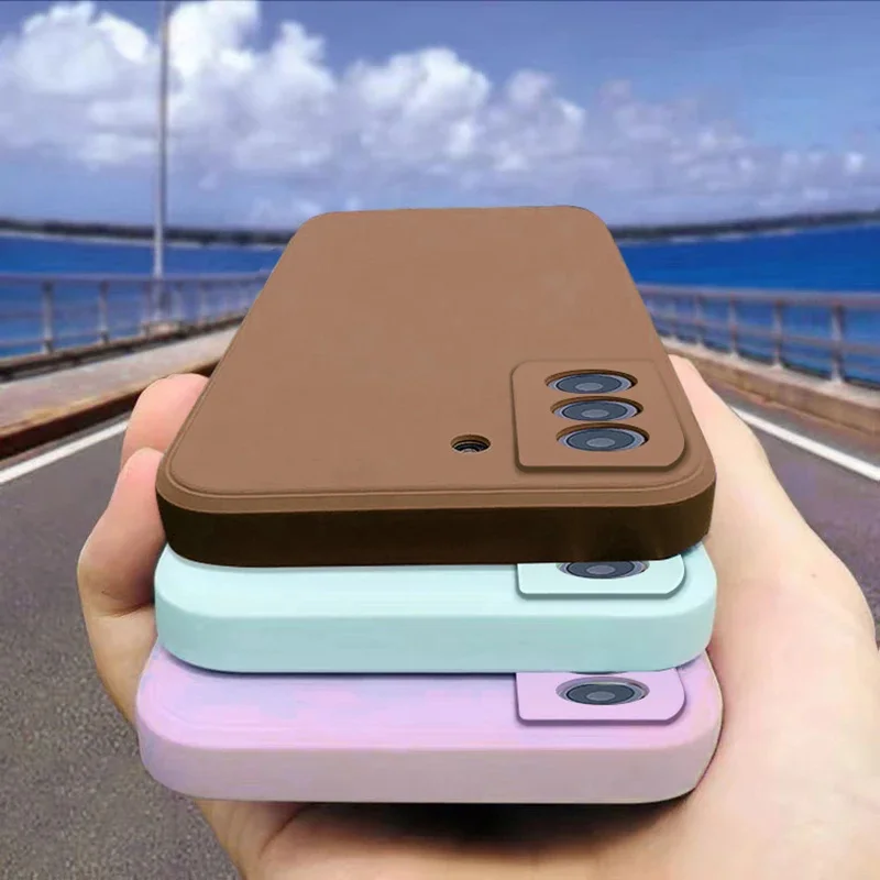 Жидкие силиконовые мягкие чехлы для Samsung S25 Galaxy S8 S9 S10 S20 S21 FE S22 S23 S24 Plus Fundas Note 10 20 Cover