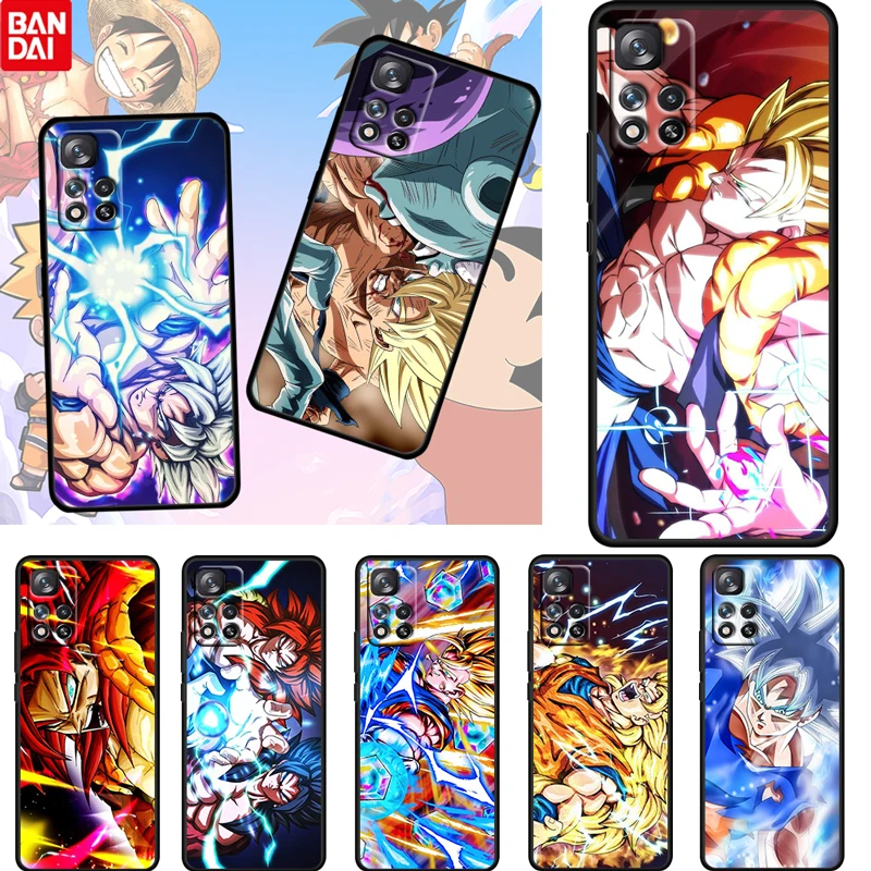

Cartoon Dragon Ball Cool For Xiaomi Redmi Note 11 10 11T 10S 9 9S 8 5G 4G TPU Soft Silicone Black Phone Case Cover Fundas Coque