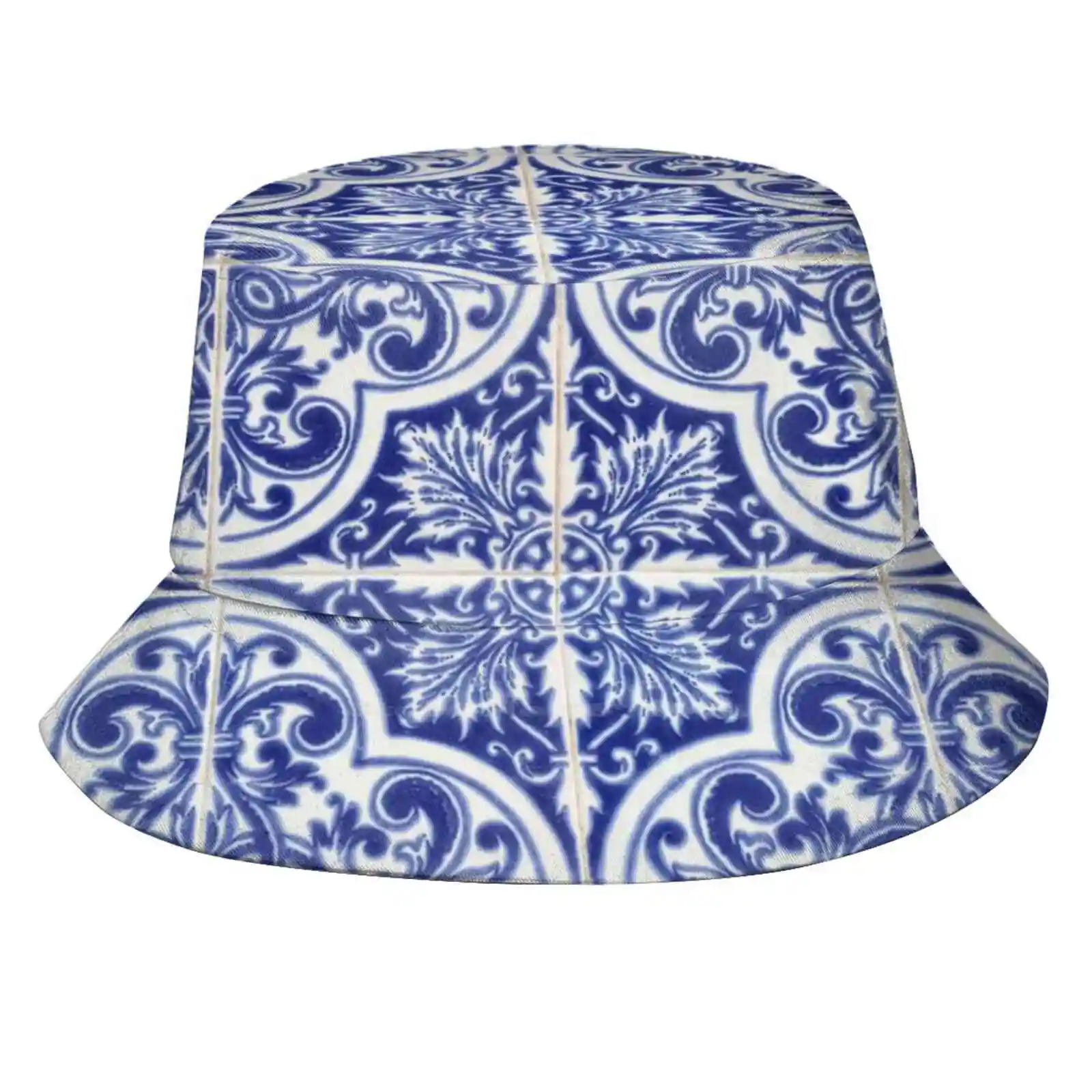 

Темно-синяя португальская плитка Azulejos Корейская женская уличная Солнцезащитная шляпа Панама синяя плитка Samby Португалия португальская удивительная