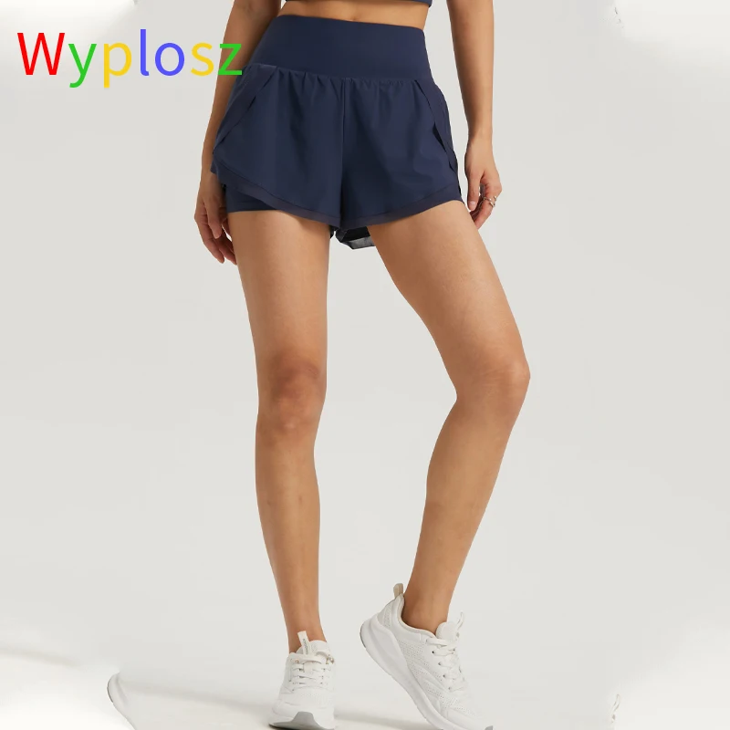Wyplosz Yoga Sports Shorts Cycling Athletic Gym Fitness Women Loose Spliced Quick Drying Irregular Splicing Sunscreen Outdoor