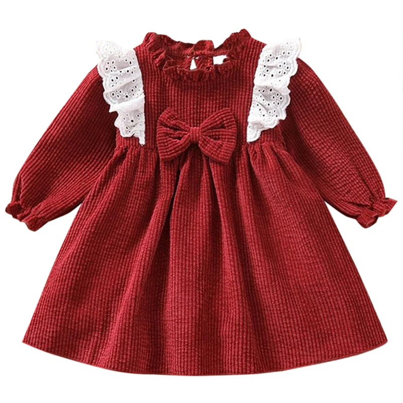 Одежда для маленьких девочек детское теплое платье принцессы отдыха